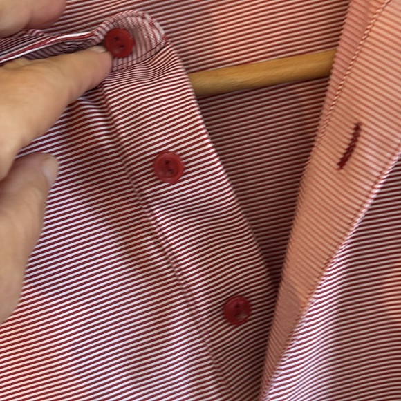 Peter Millar Summer Comfort Red and White Stripe Polo Golf - Picture 8 of 8